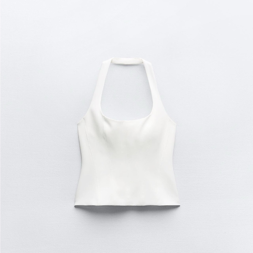 Zara White halter top